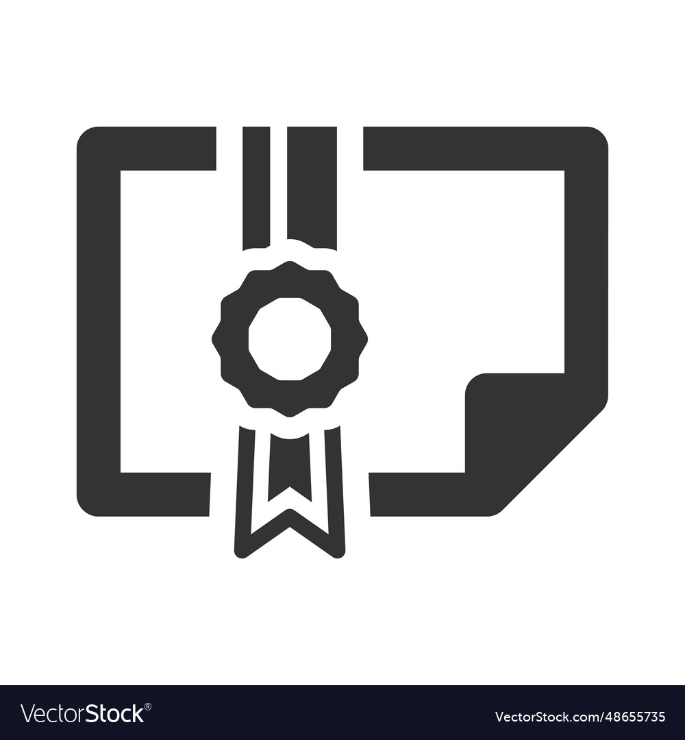 Certificate icon Royalty Free Vector Image - VectorStock