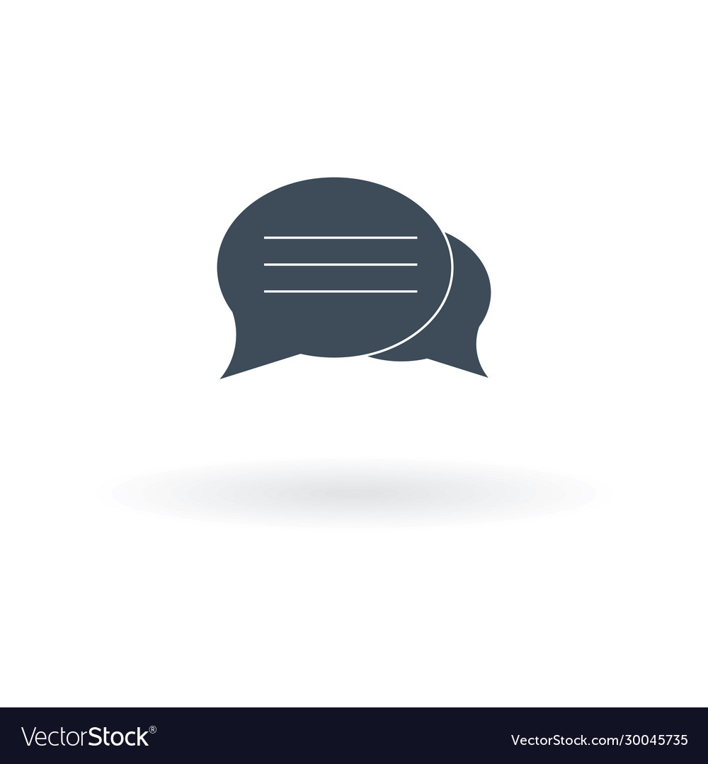 Chat icon sms comment speech bubbles Royalty Free Vector