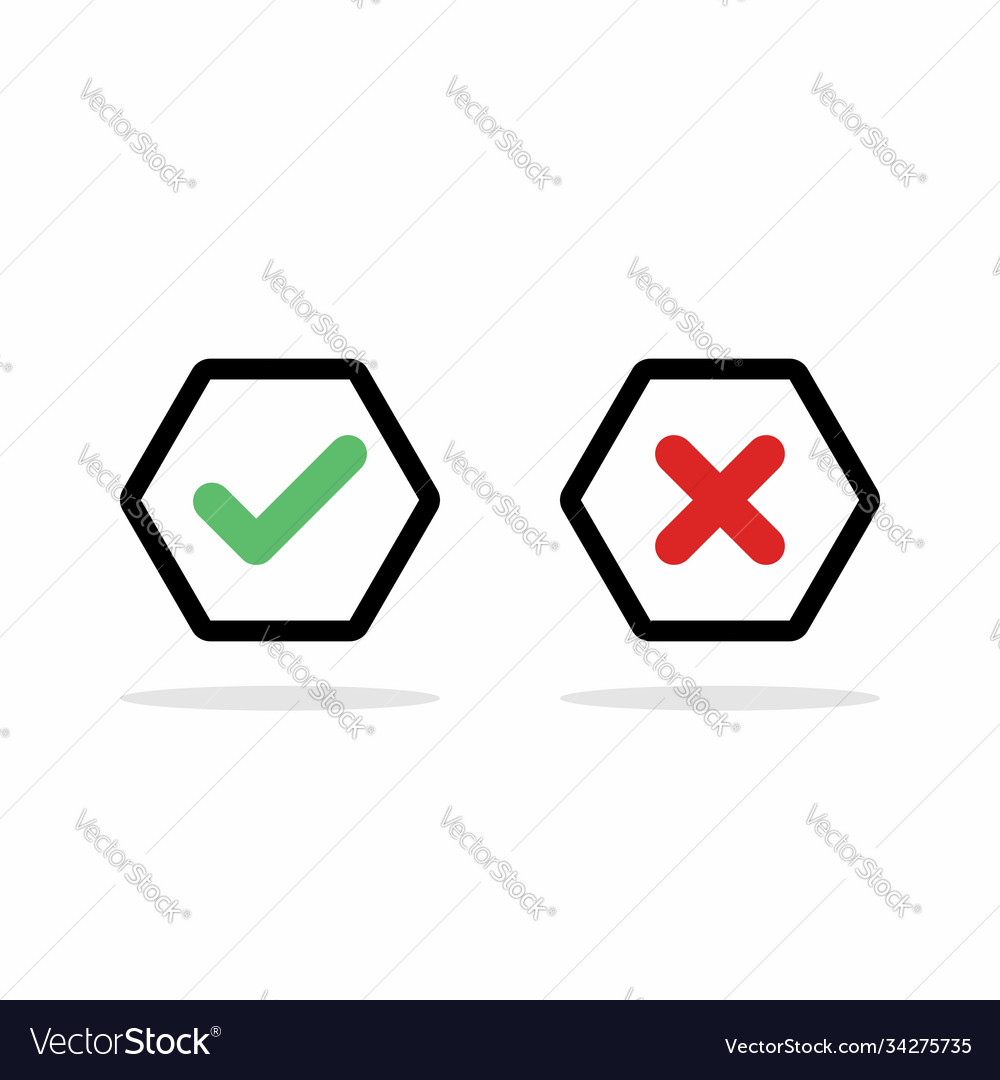 Check and wrong marks tick cross