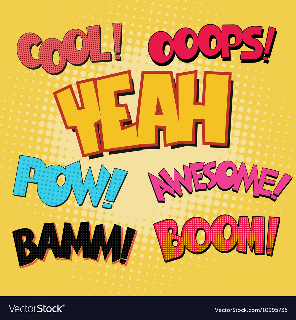 Comic book bubble text Royalty Free Vector Image