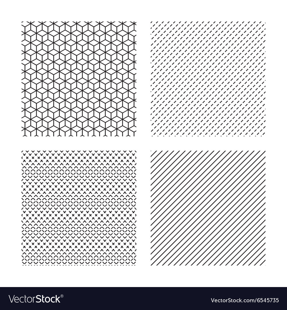 Cubes dashed diagonal lines seamless textures