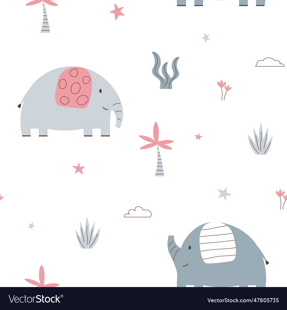 Cute childish seamless pattern