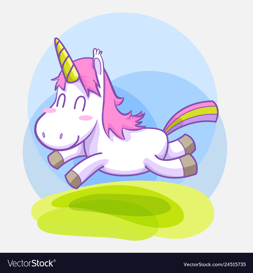 Cute little unicorn sticker set