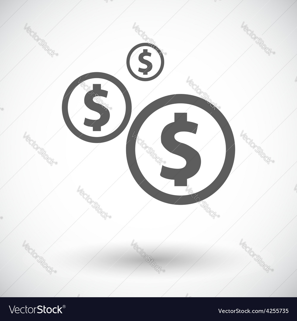 Dollar coin Royalty Free Vector Image - VectorStock