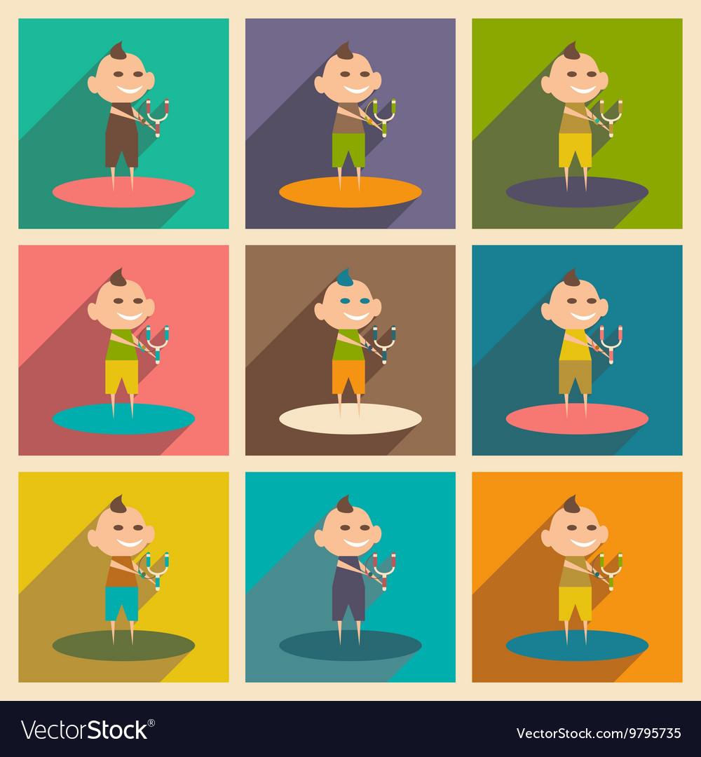 Flat with shadow concept and mobile application