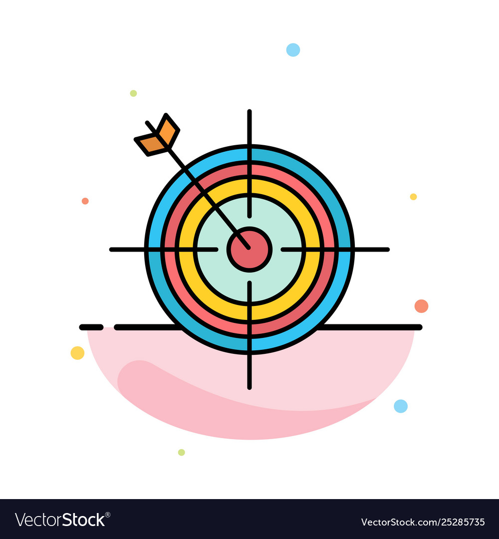 Focus board dart arrow target abstract flat color