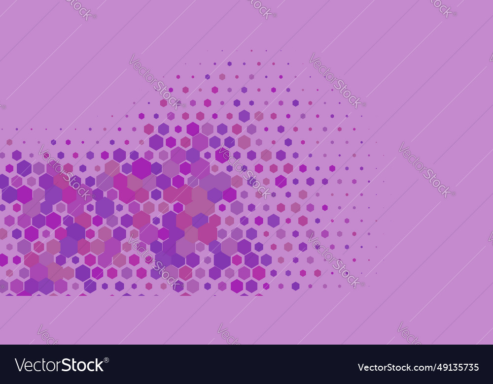 Geometric multi size hexagon with color