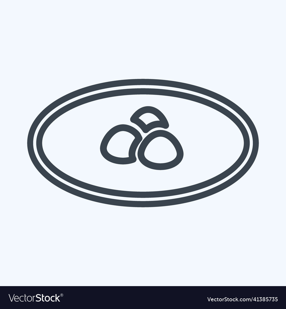 Icon dumpling soup - line style simple editable vector image Icon dumpling soup - line style simple editable