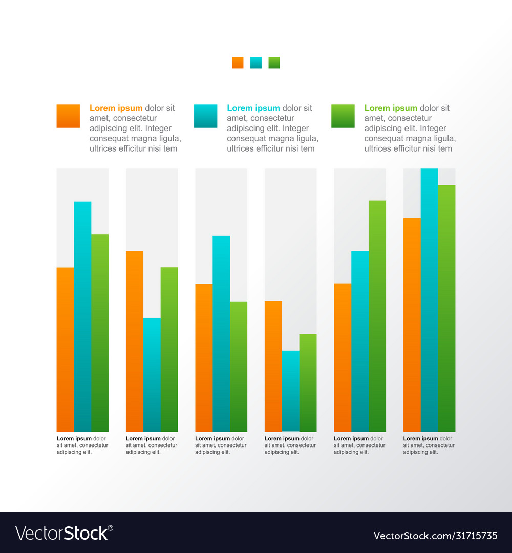 Improved recovered after crisis graph bar chart Vector Image