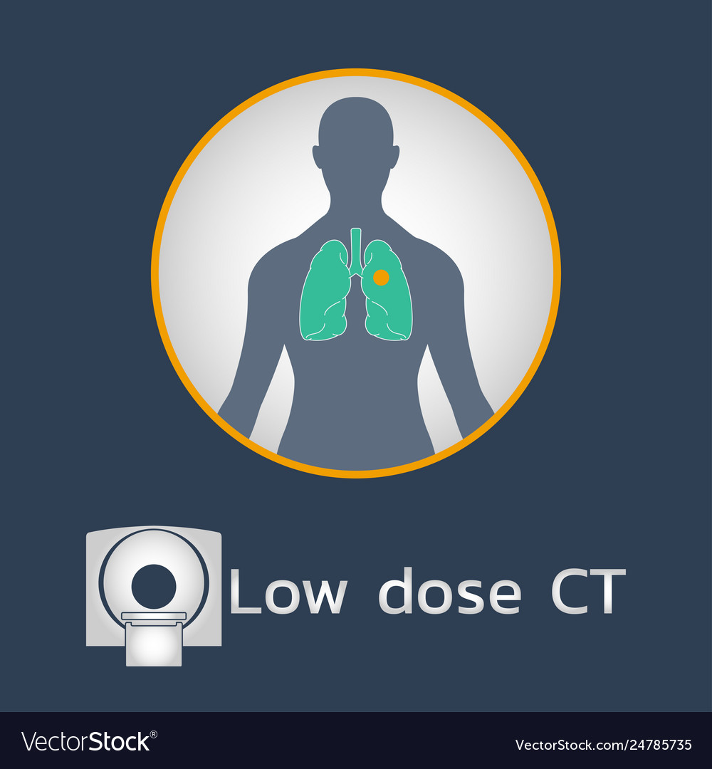 Low dose ct scan logo icon design medical Vector Image