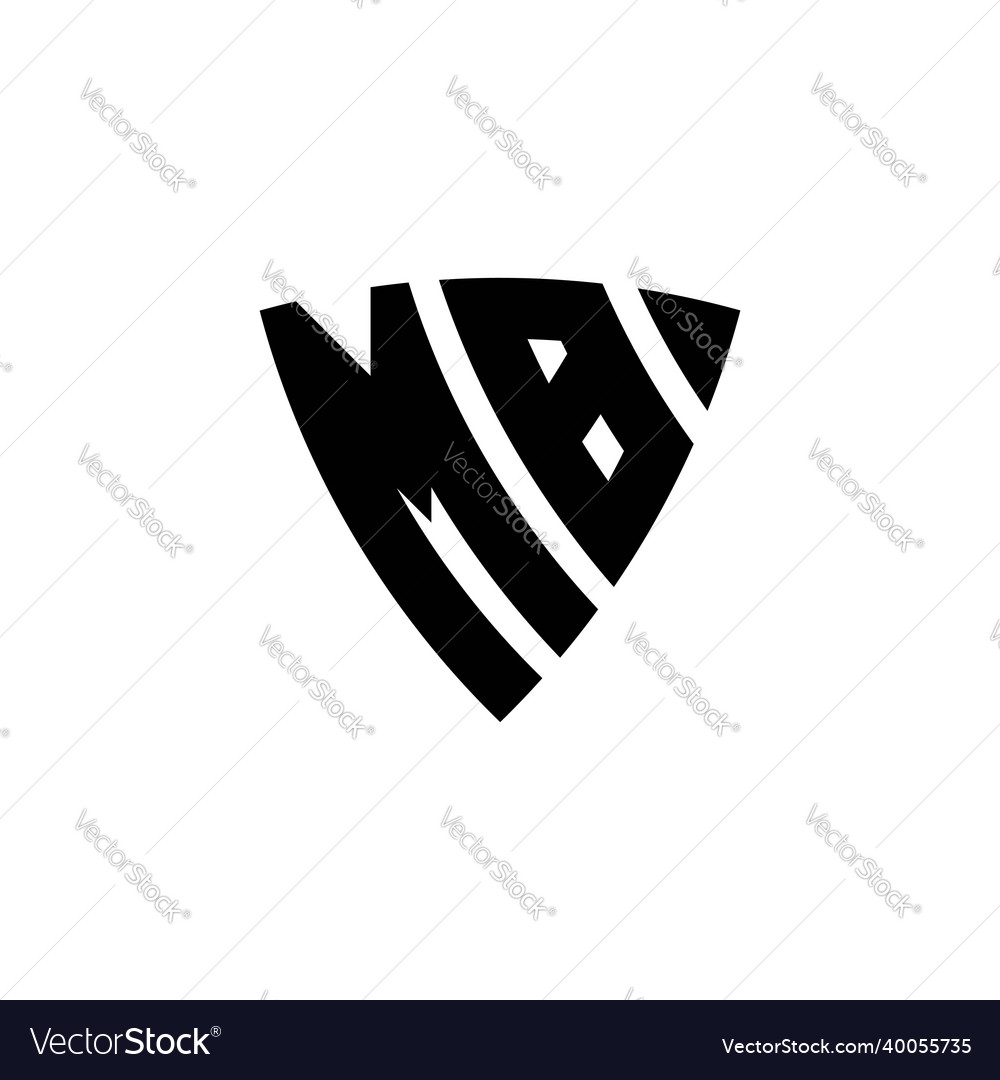 Mb logo monogram triangle shield style