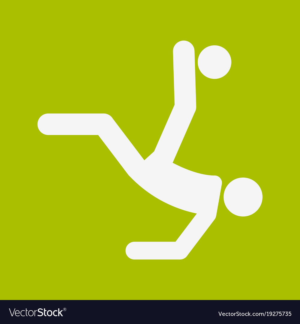 Overhead Kick Fußball Sportfigur Symbol