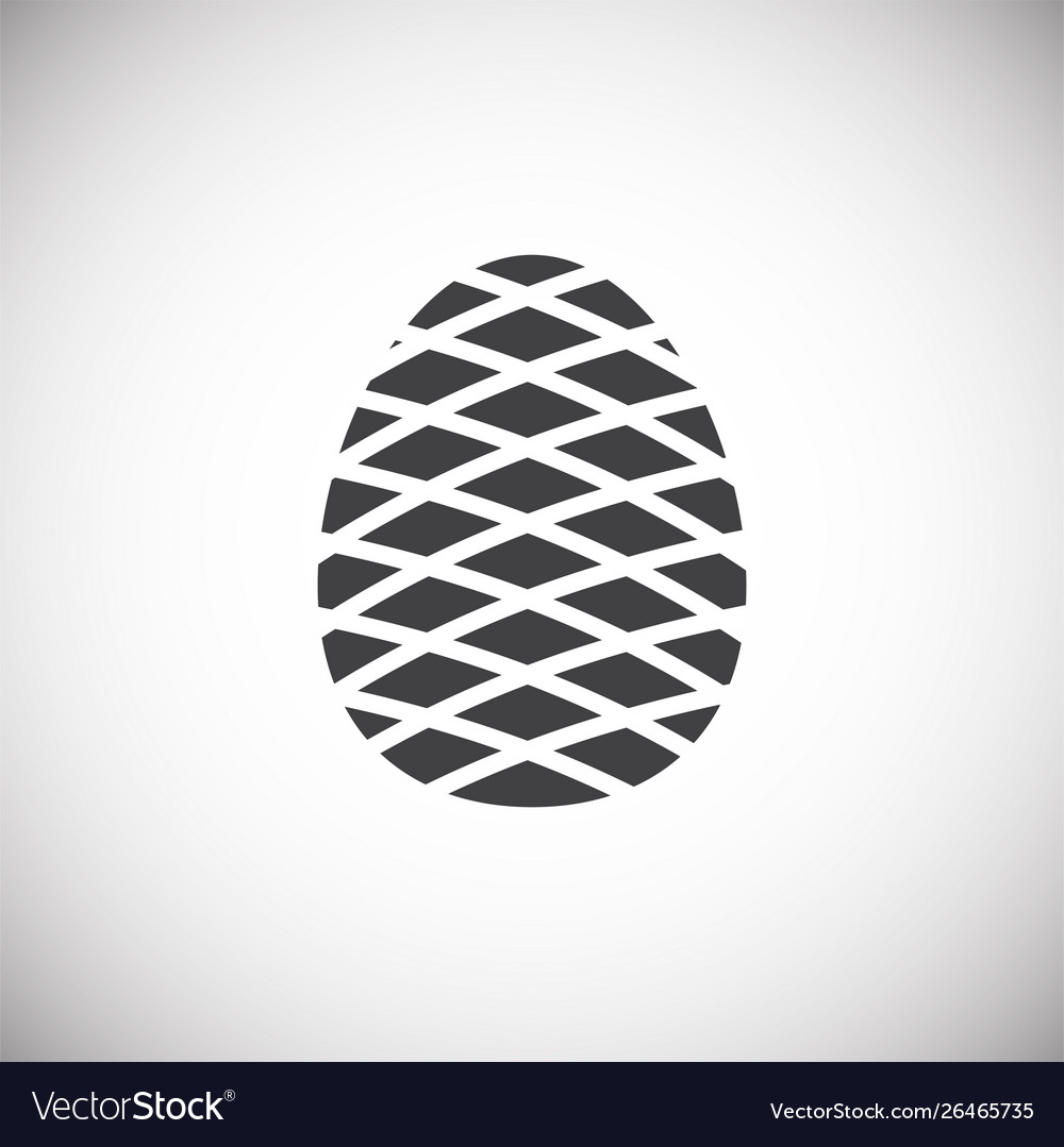 Pine cone icon on background for graphic and web