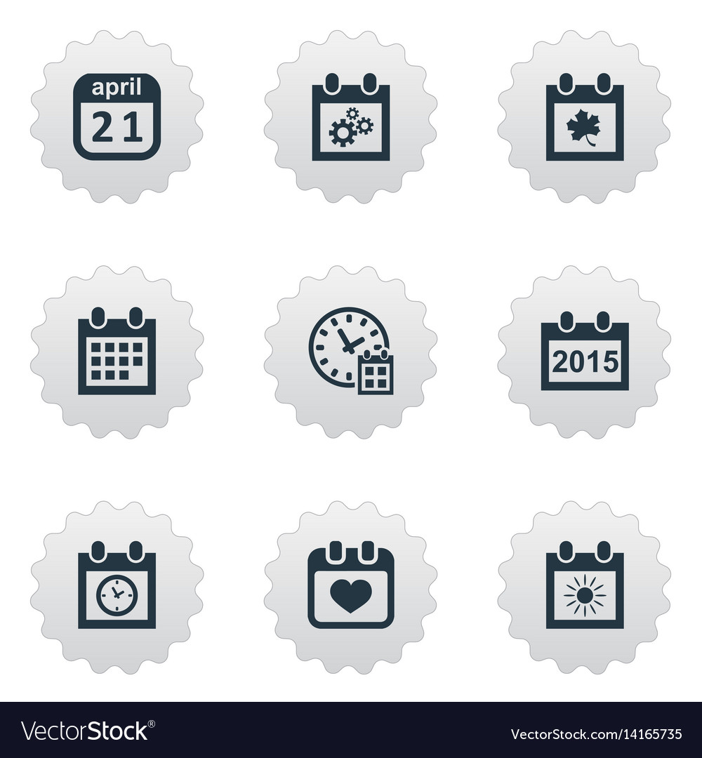 Set of simple date icons