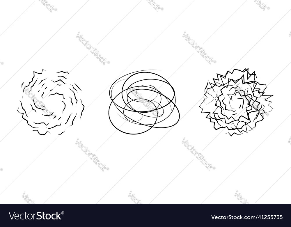 Swirl design elements abstract curve cartoon vector image Swirl design elements abstract curve cartoon
