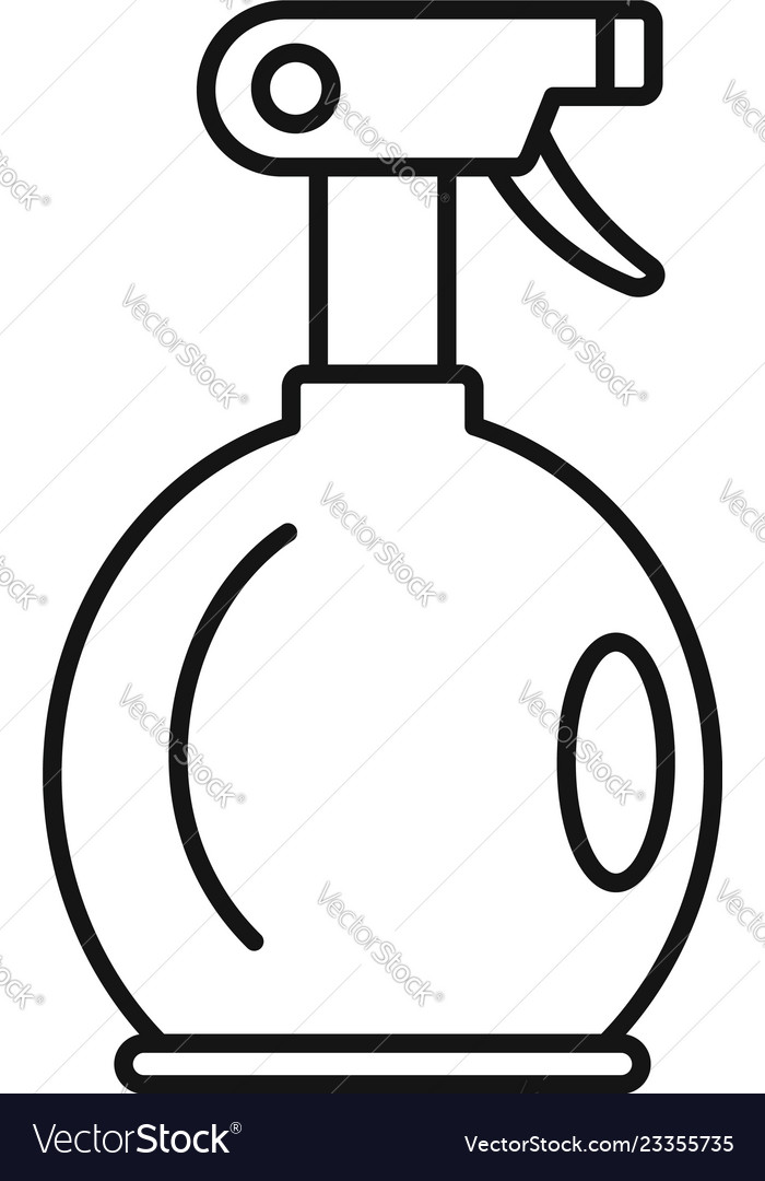 Water spray bottle icon outline style Royalty Free Vector