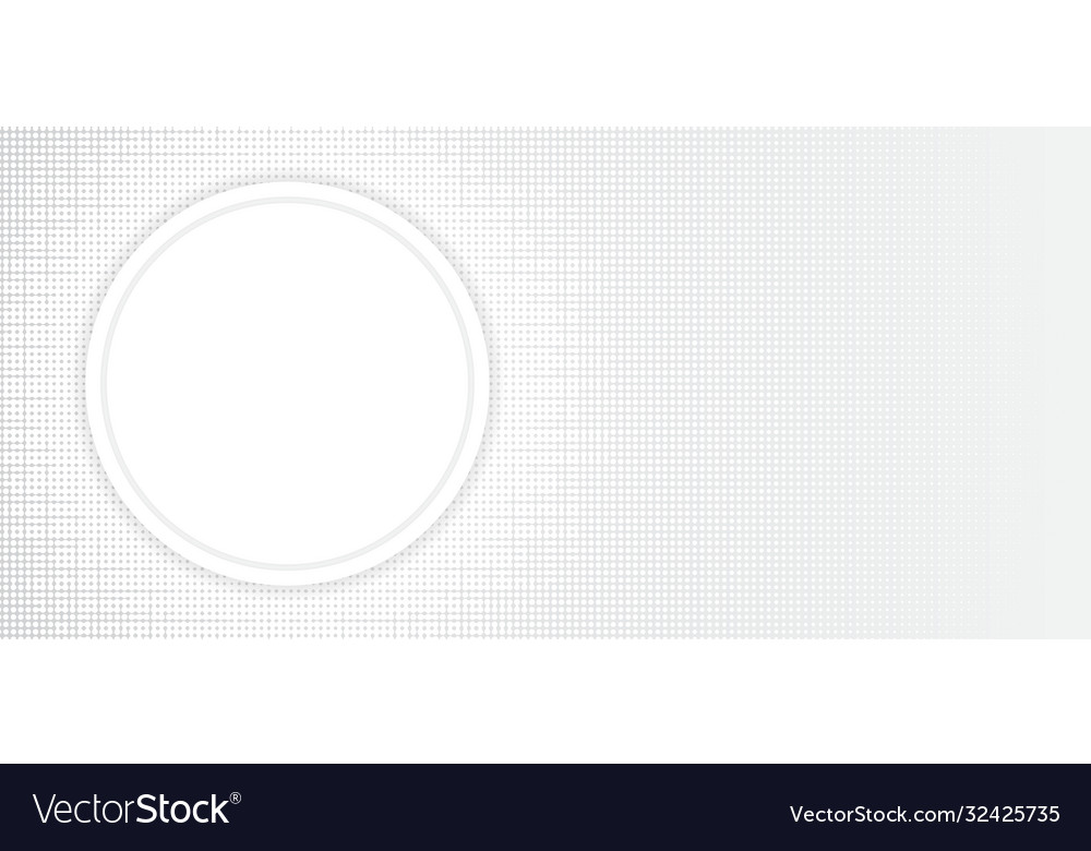 White abstract halftone background circle frame