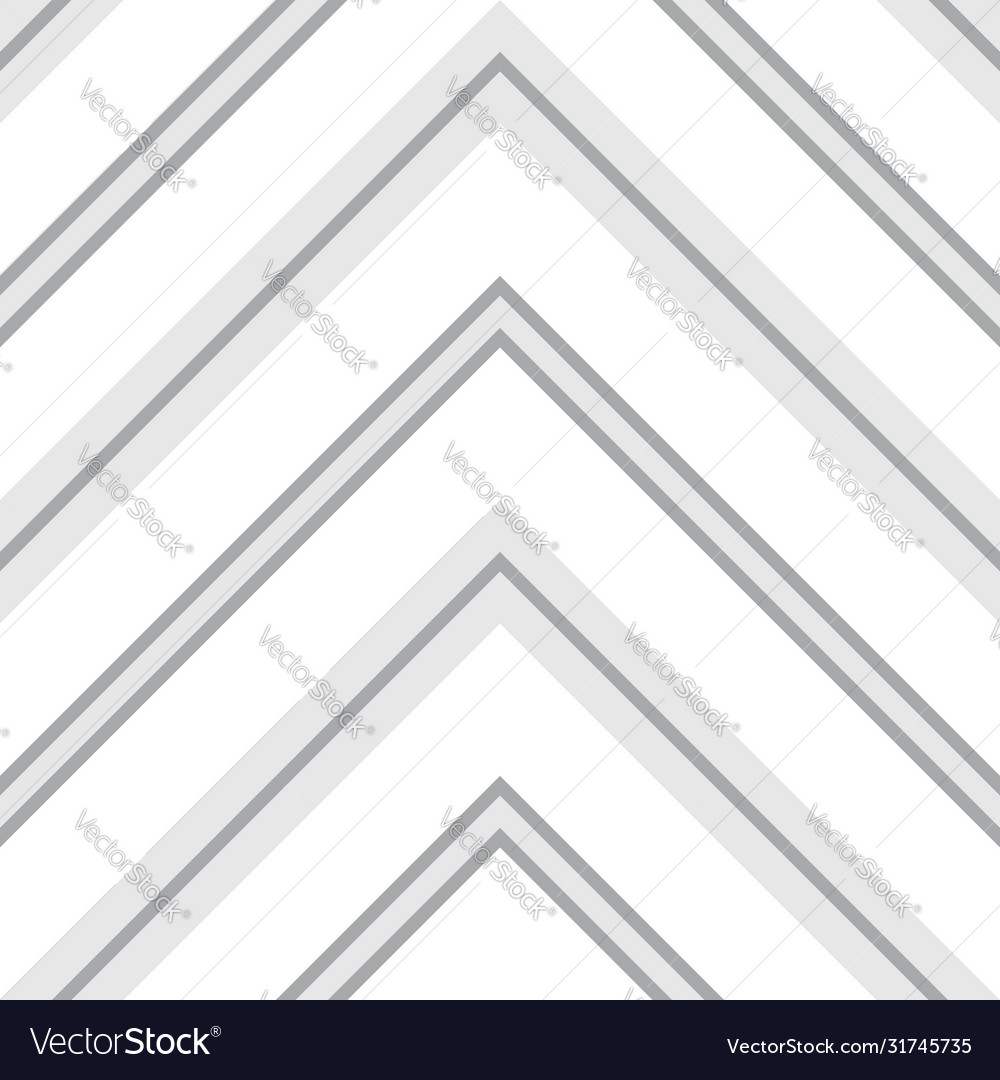 White Chevron Diagonal Stripes Seamless Pattern Vector Image