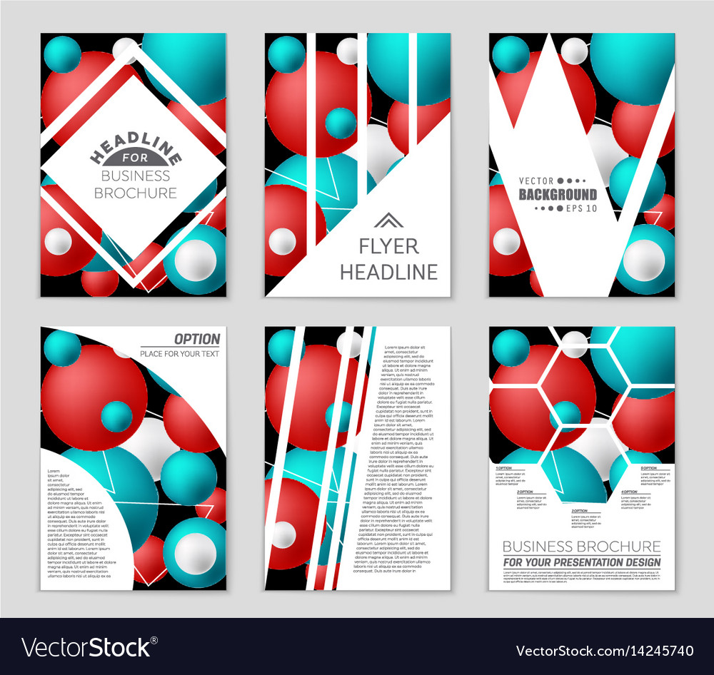 Abstract layout background set for art