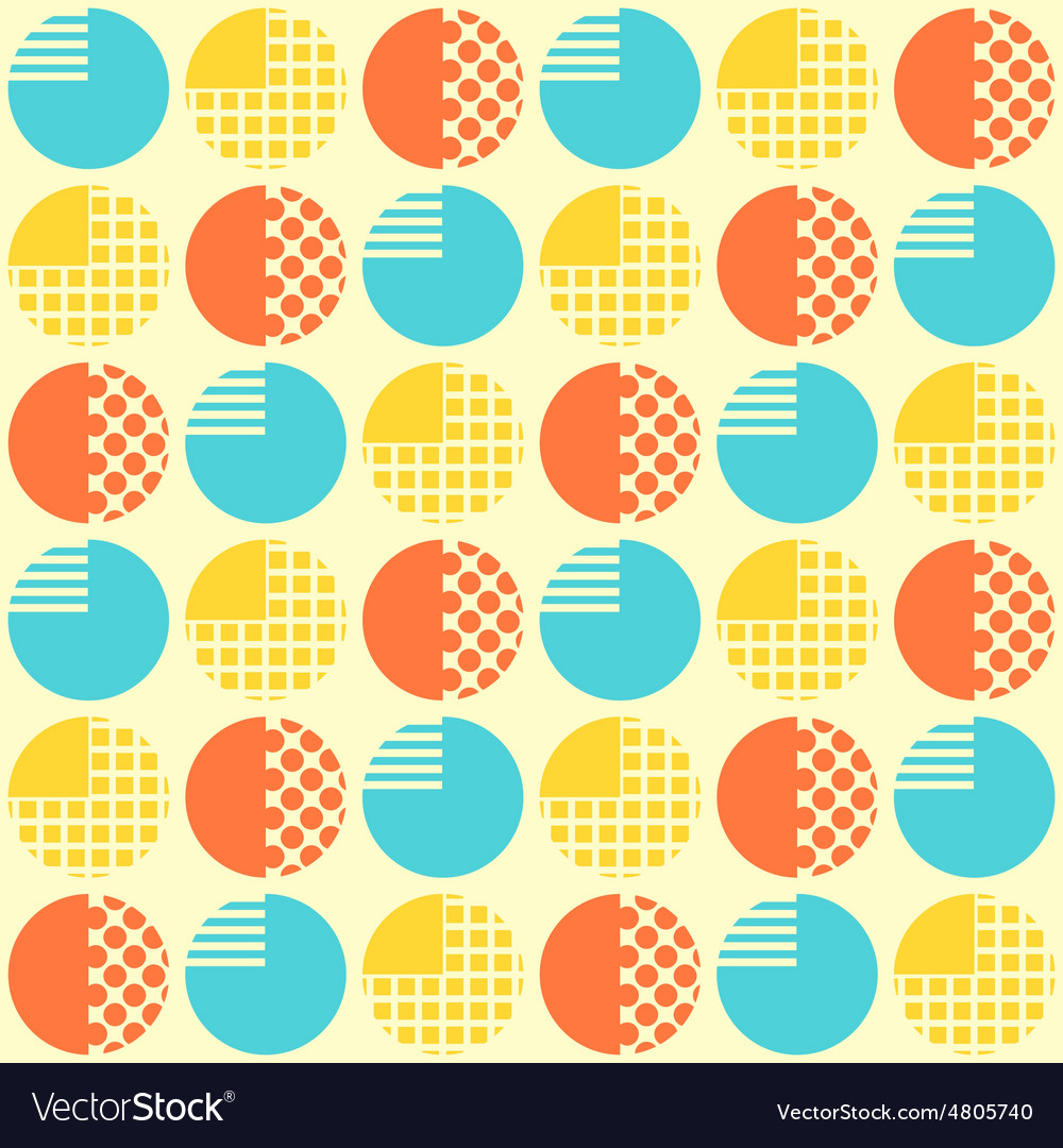 Abstract seamless pattern with geometrical objects
