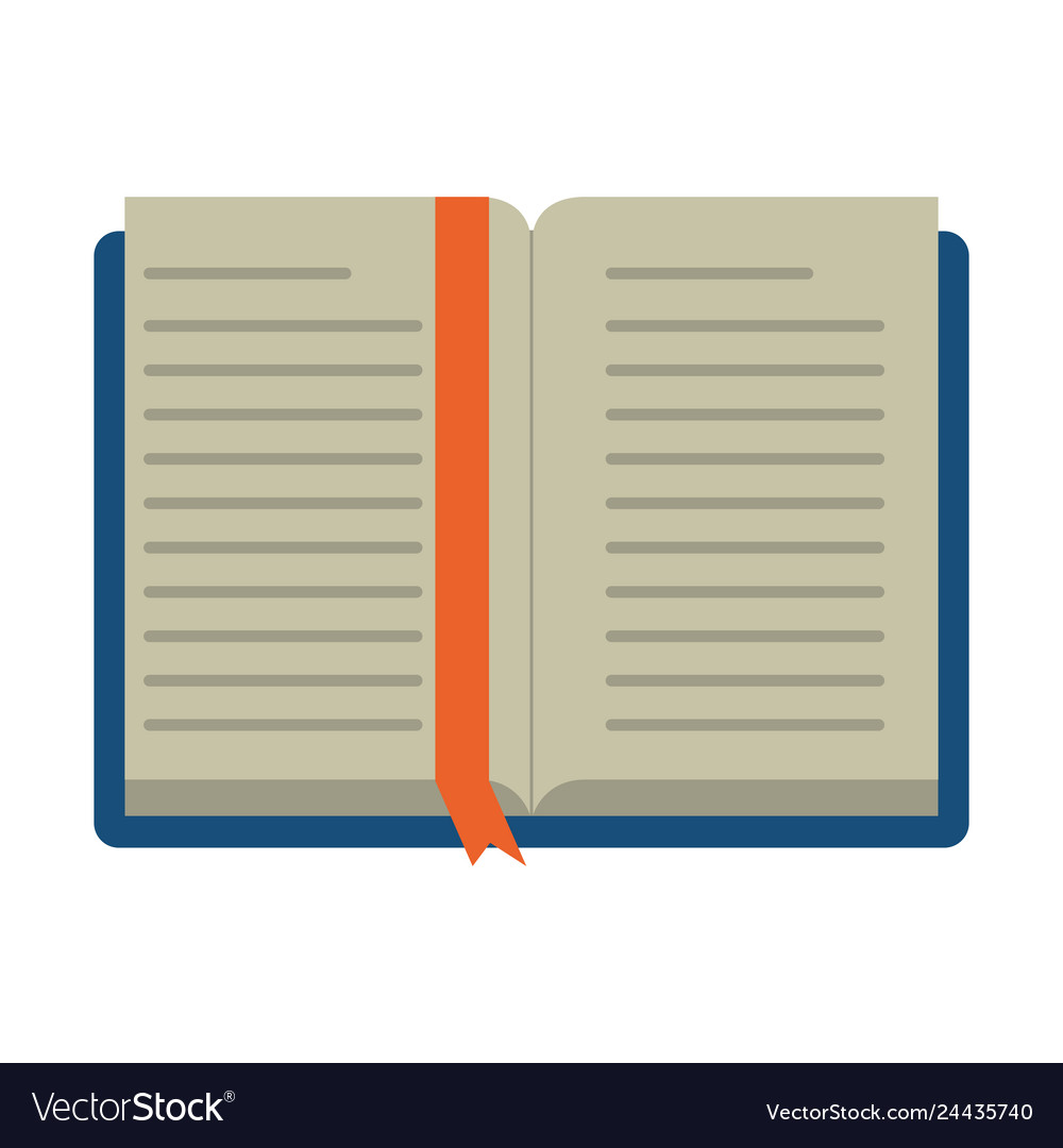 Book open symbol isolated Royalty Free Vector Image