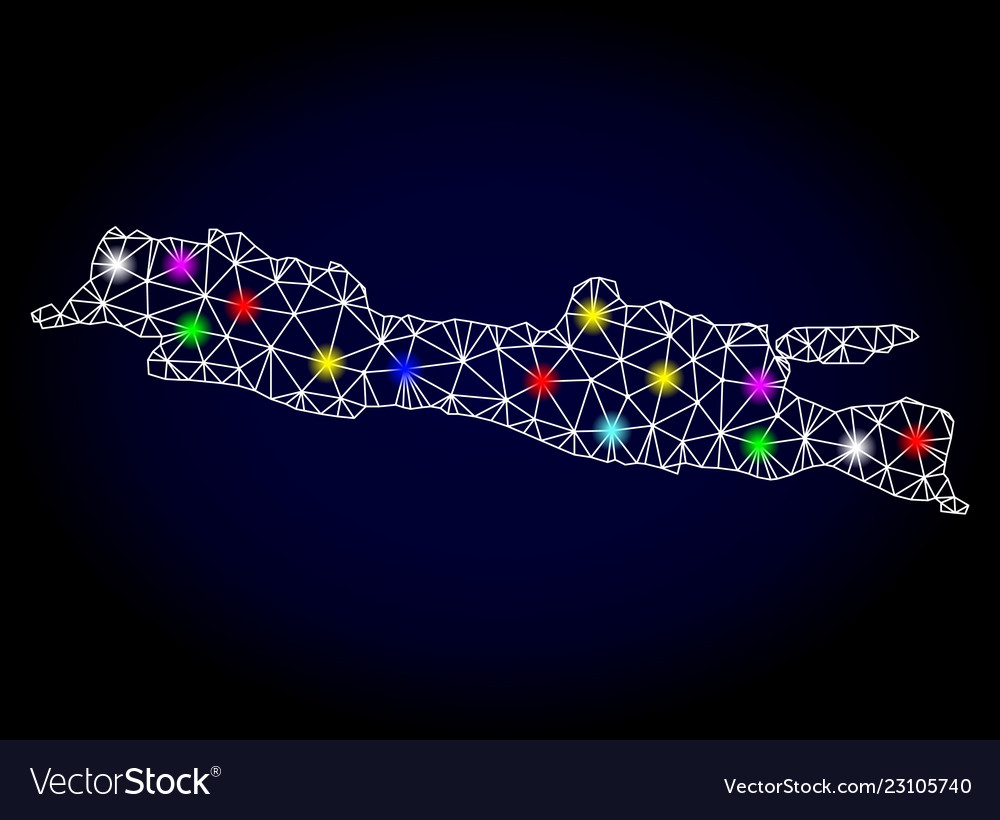 Glowing Java Island Map