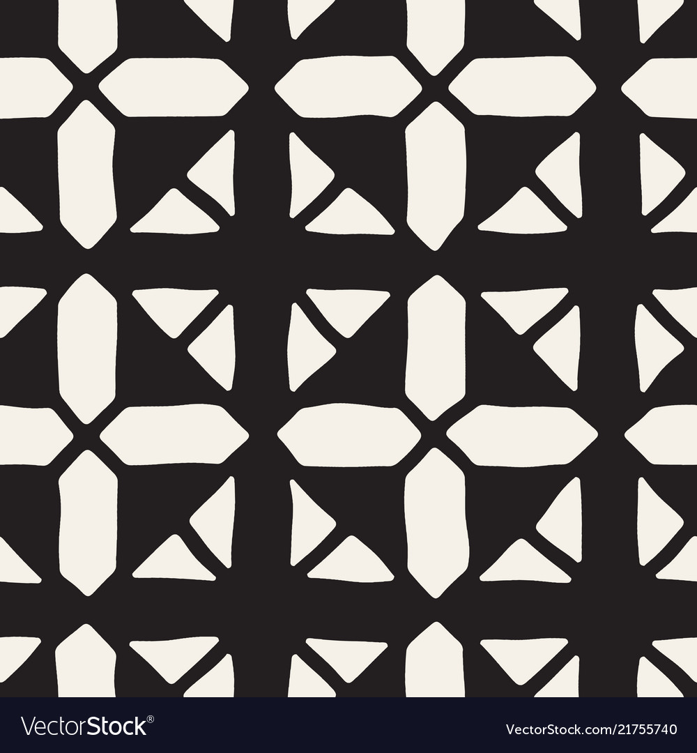 Hand drawn seamless repeating pattern with lines vector image Hand drawn seamless repeating pattern with lines