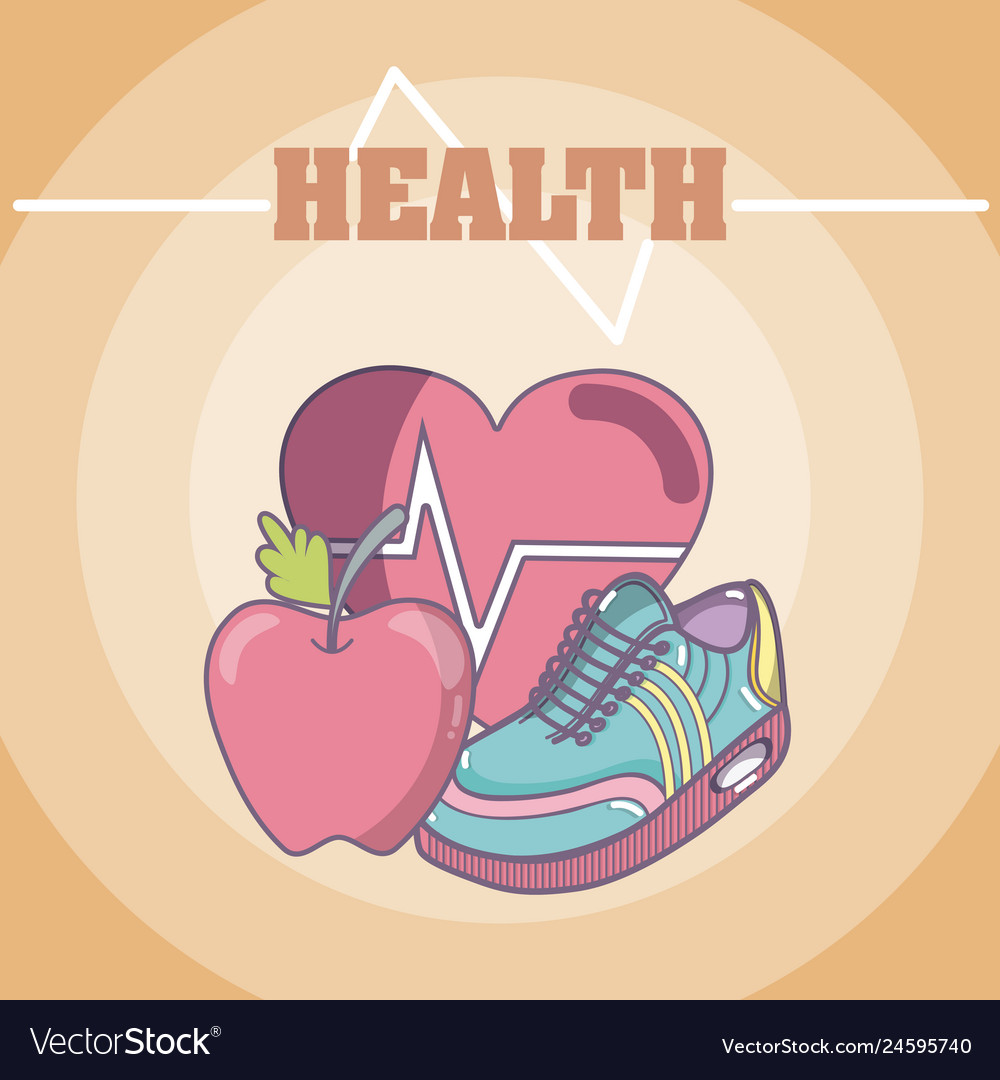 Healthy lifestyle concept Royalty Free Vector Image