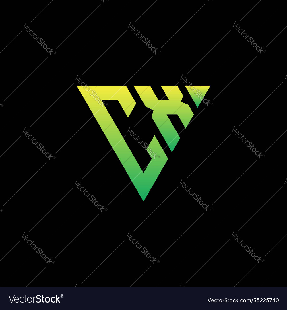 Initial triangle logo monogram with shape vector image Initial triangle logo monogram with shape