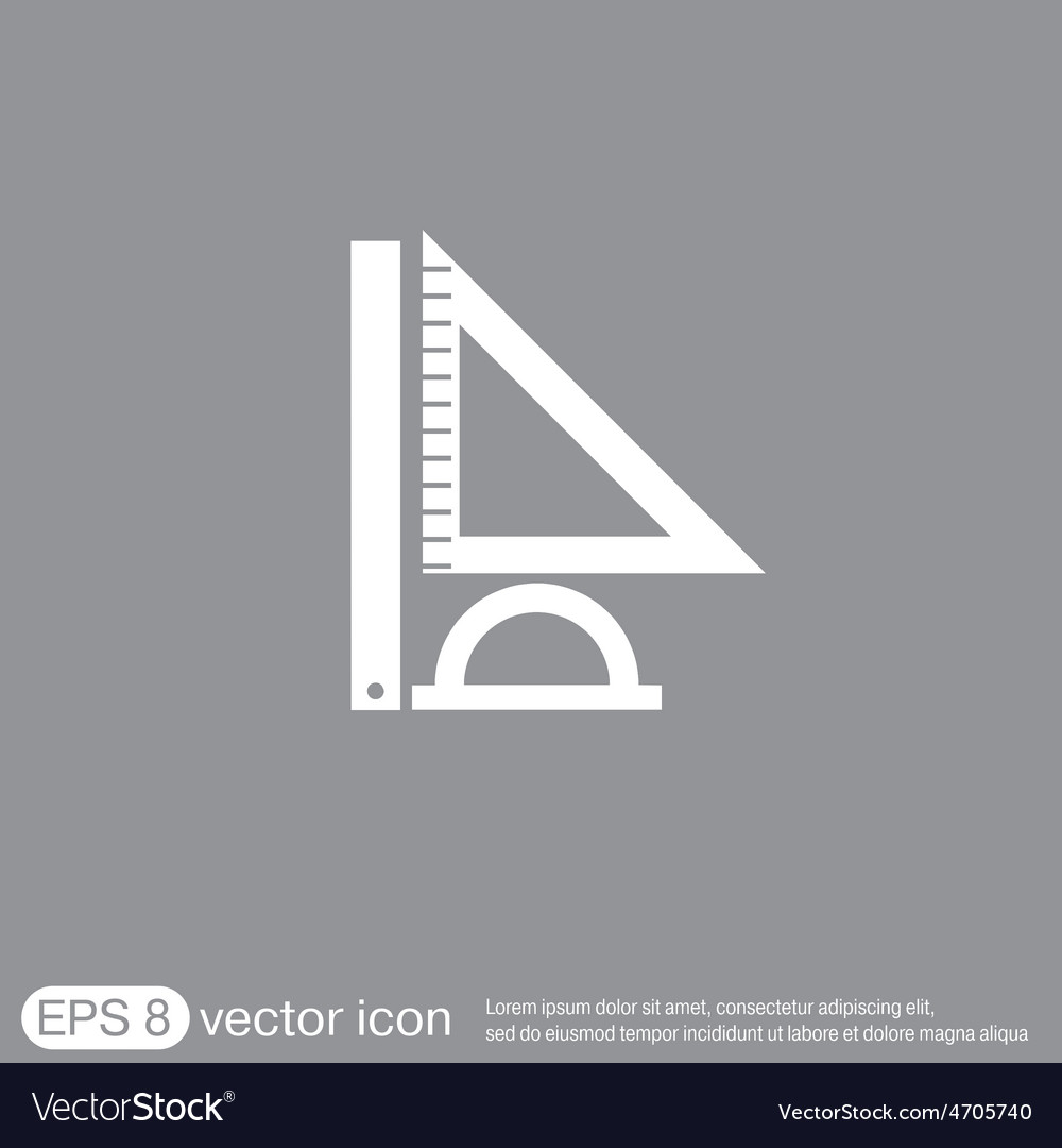 Ruler protractor triangle symbol of geometry