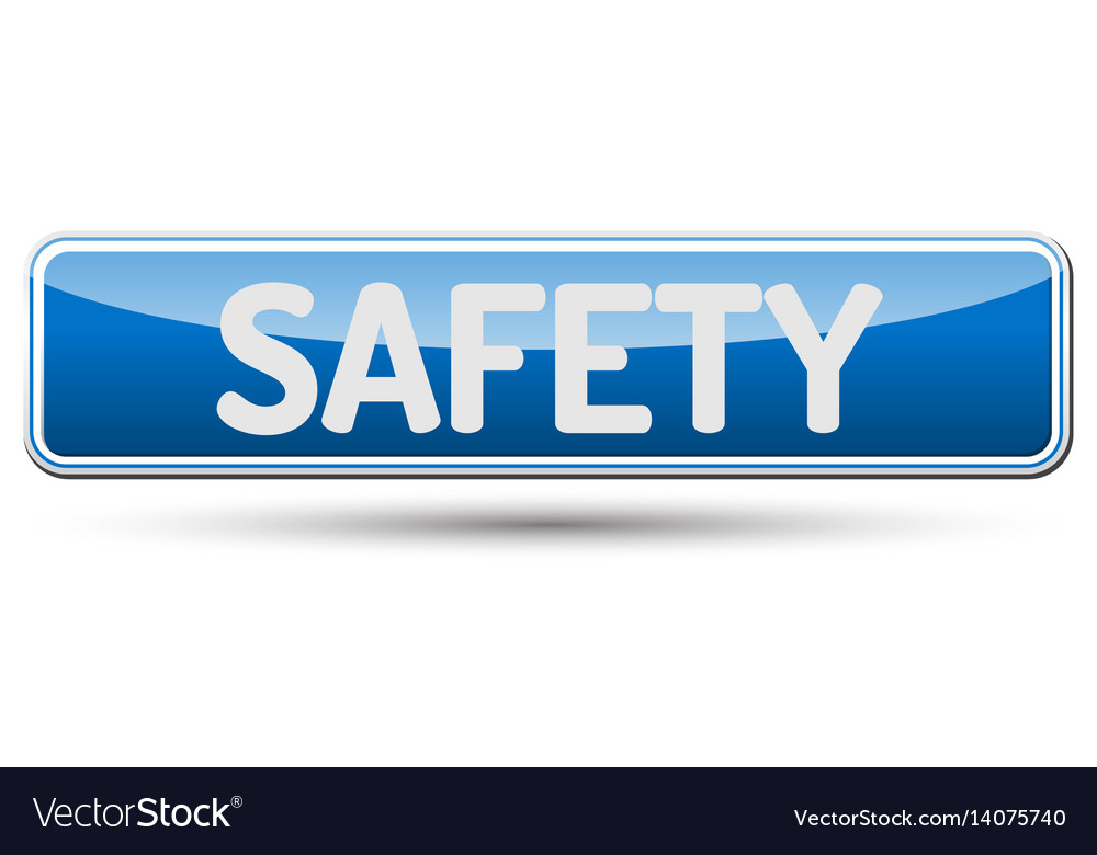 Safety - abstract beautiful button with text