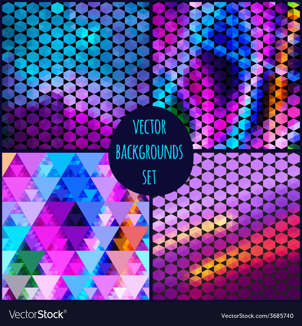 Set four geometric patterns texture