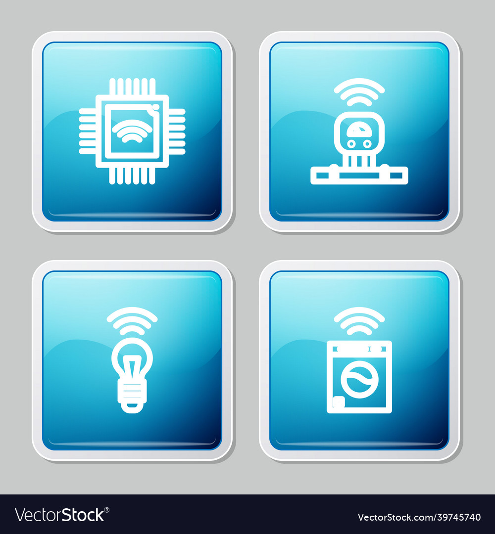 Set line processor with microcircuits cpu smart vector image Set line processor with microcircuits cpu smart