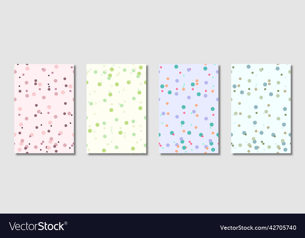 Set of colorful dots seamless pattern Vector Image Set of colorful dots seamless pattern