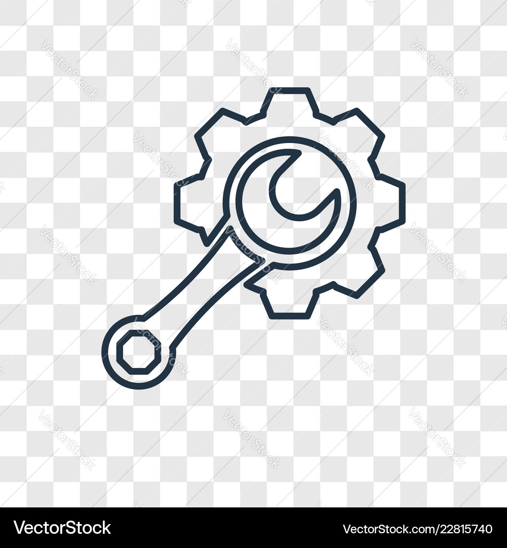 Settings concept linear icon isolated Royalty Free Vector