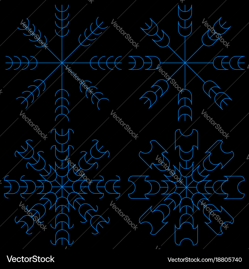 Snowflakes Royalty Free Vector Image - VectorStock