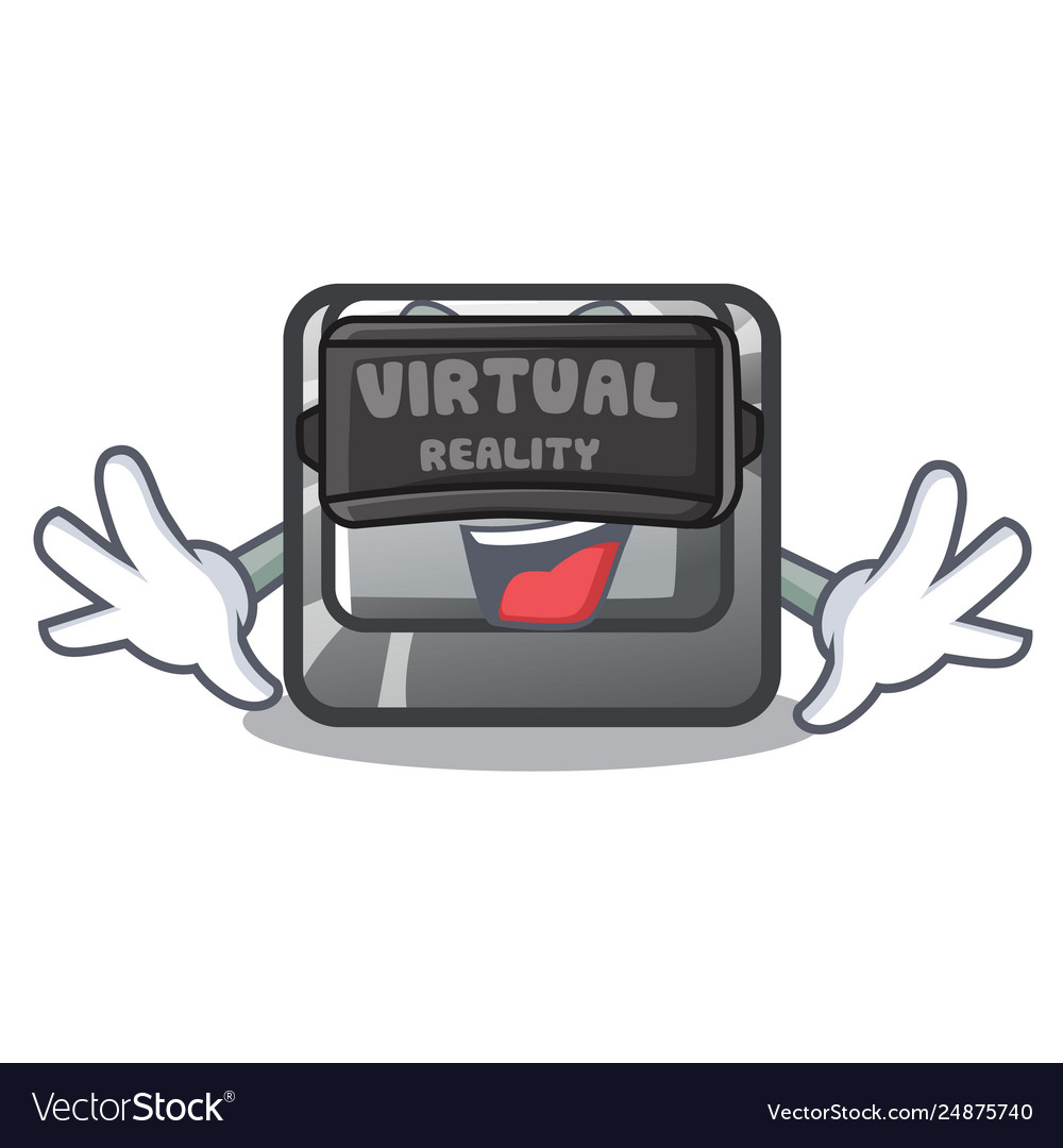 Virtual reality button a on character