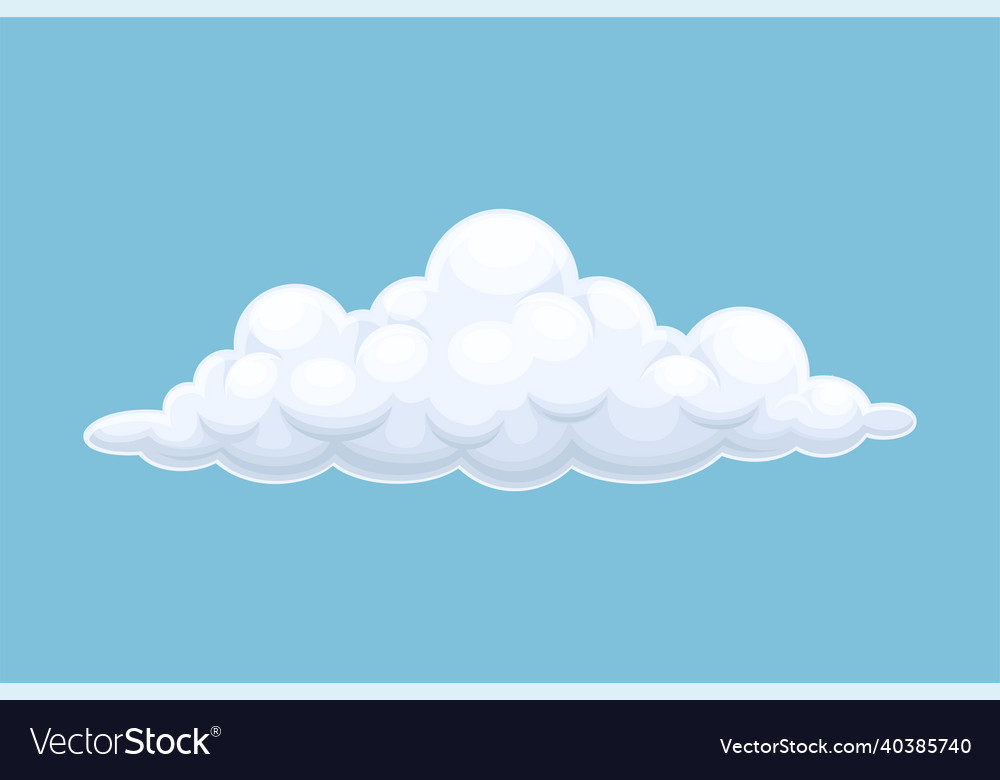 White fluffy cloud storage solution database vector image White fluffy cloud storage solution database