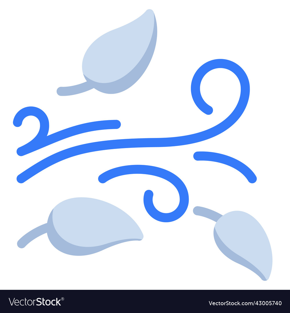 Wind leaf flying empty state single isolated icon