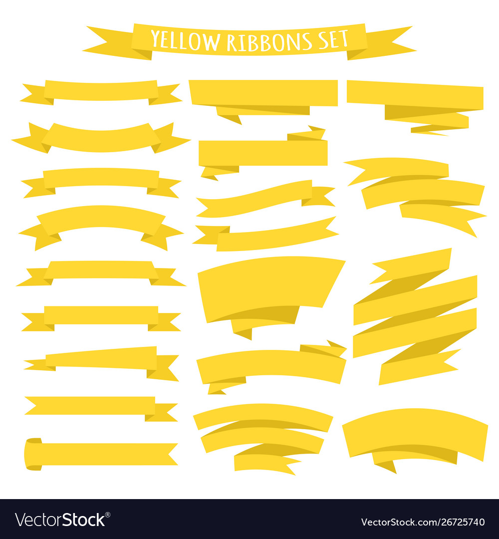 Yellow Ribbon Set - Celebration Banners