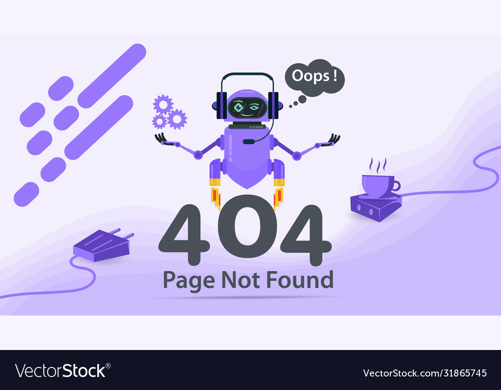 Banner 404 error page not found internet