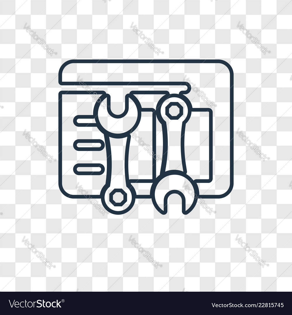 Browser concept linear icon isolated vector image Browser concept linear icon isolated