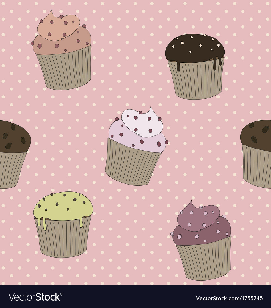 Cakes seamless pattern