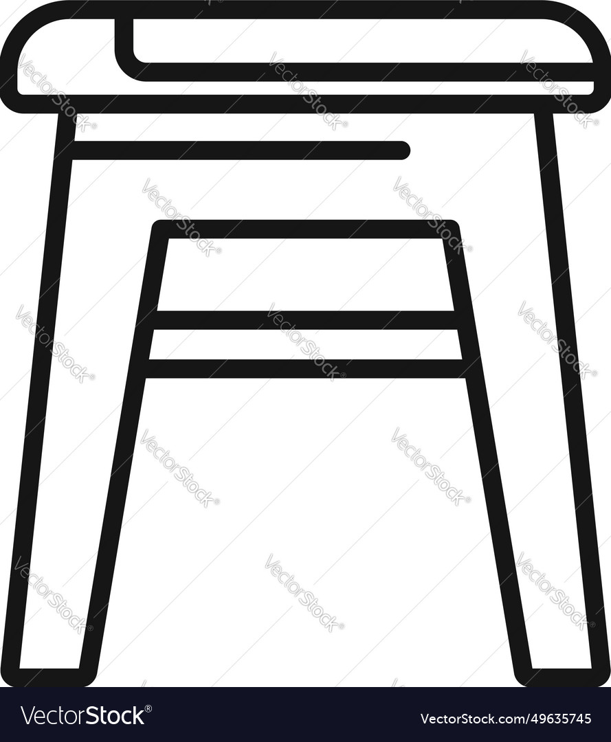 Chair space icon outline park plan above Vector Image