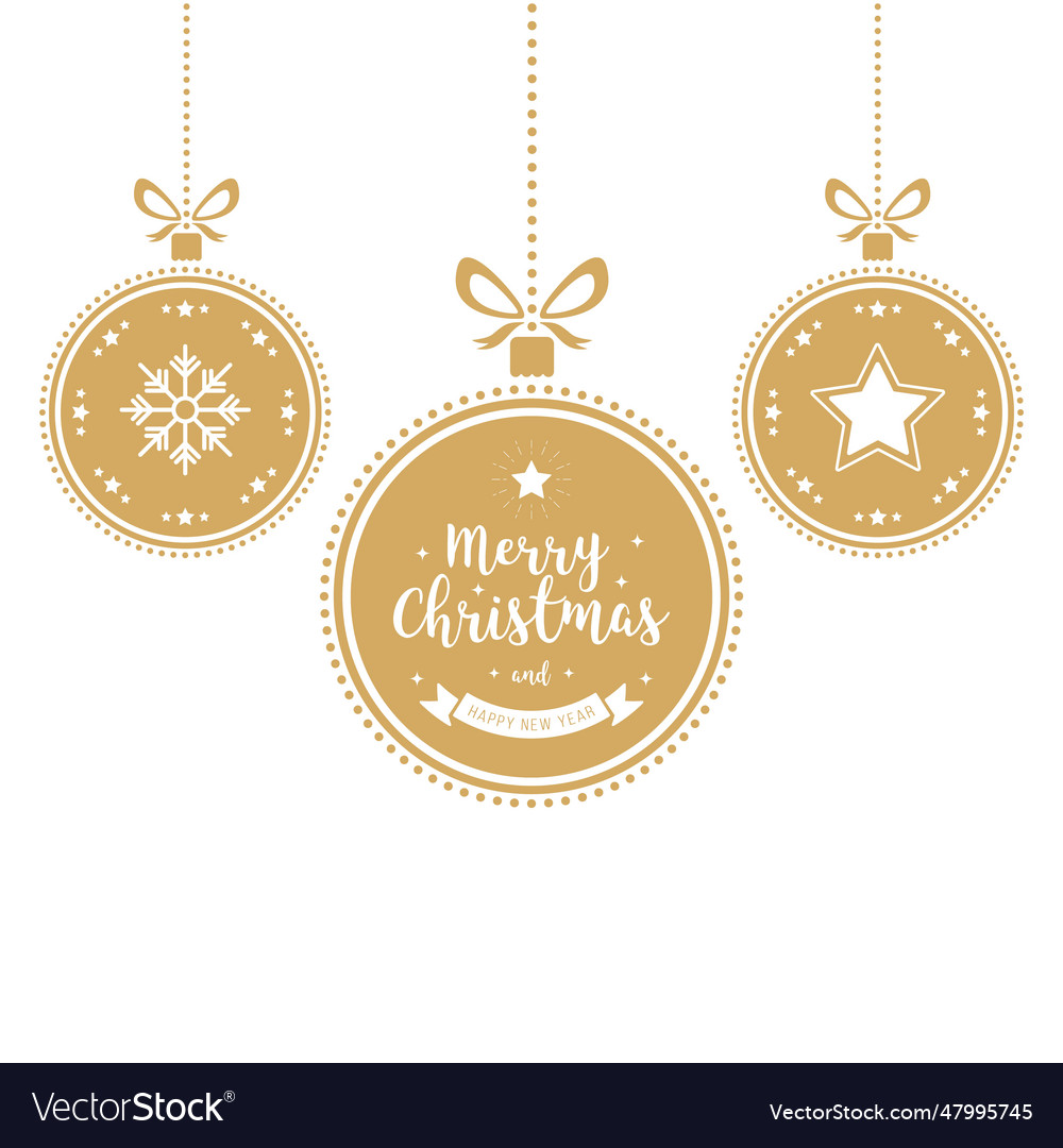 Christmas wishes ornaments golden baubles hanging