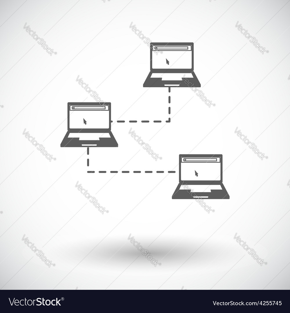 Computer network single icon