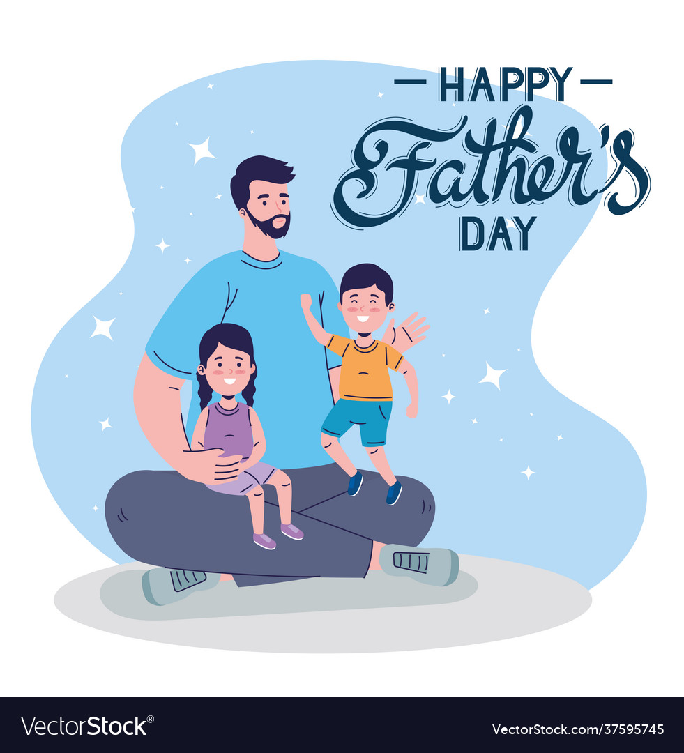 Dad and kids