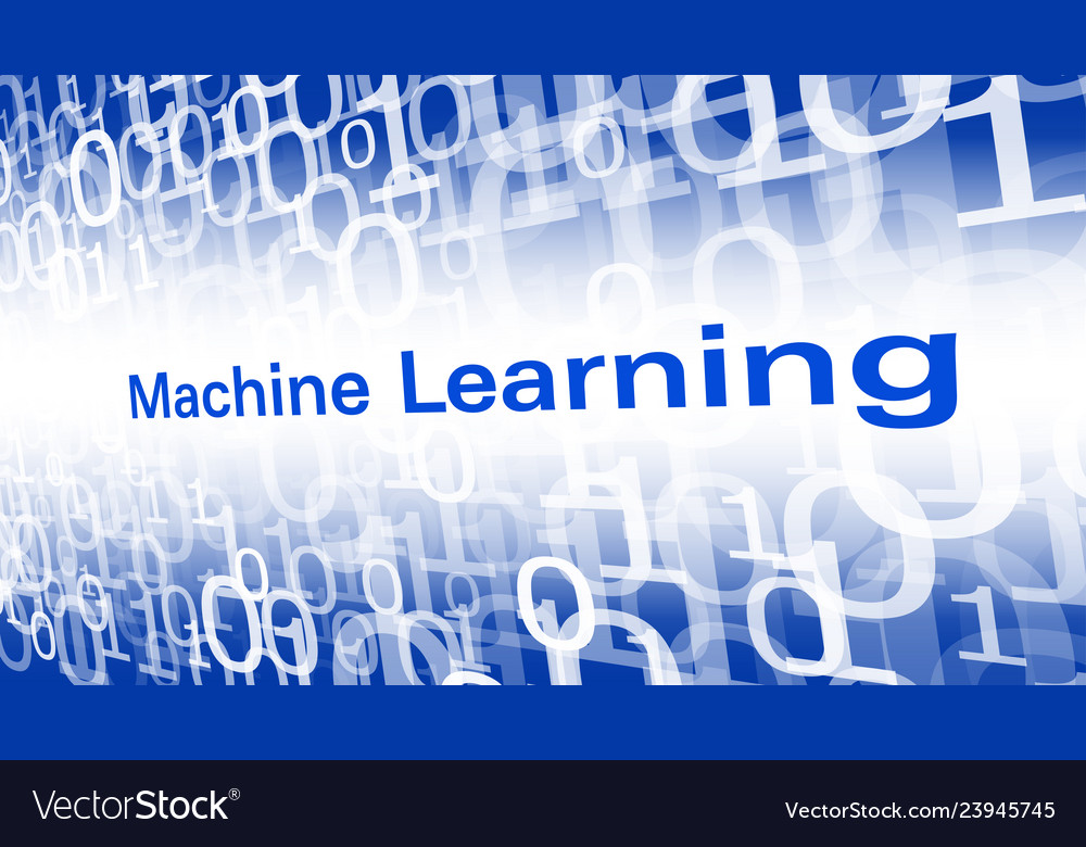 Zukunftstechnologie Maschine lernen binäre Zahlen vector image Zukunftstechnologie Maschine lernen binäre Zahlen