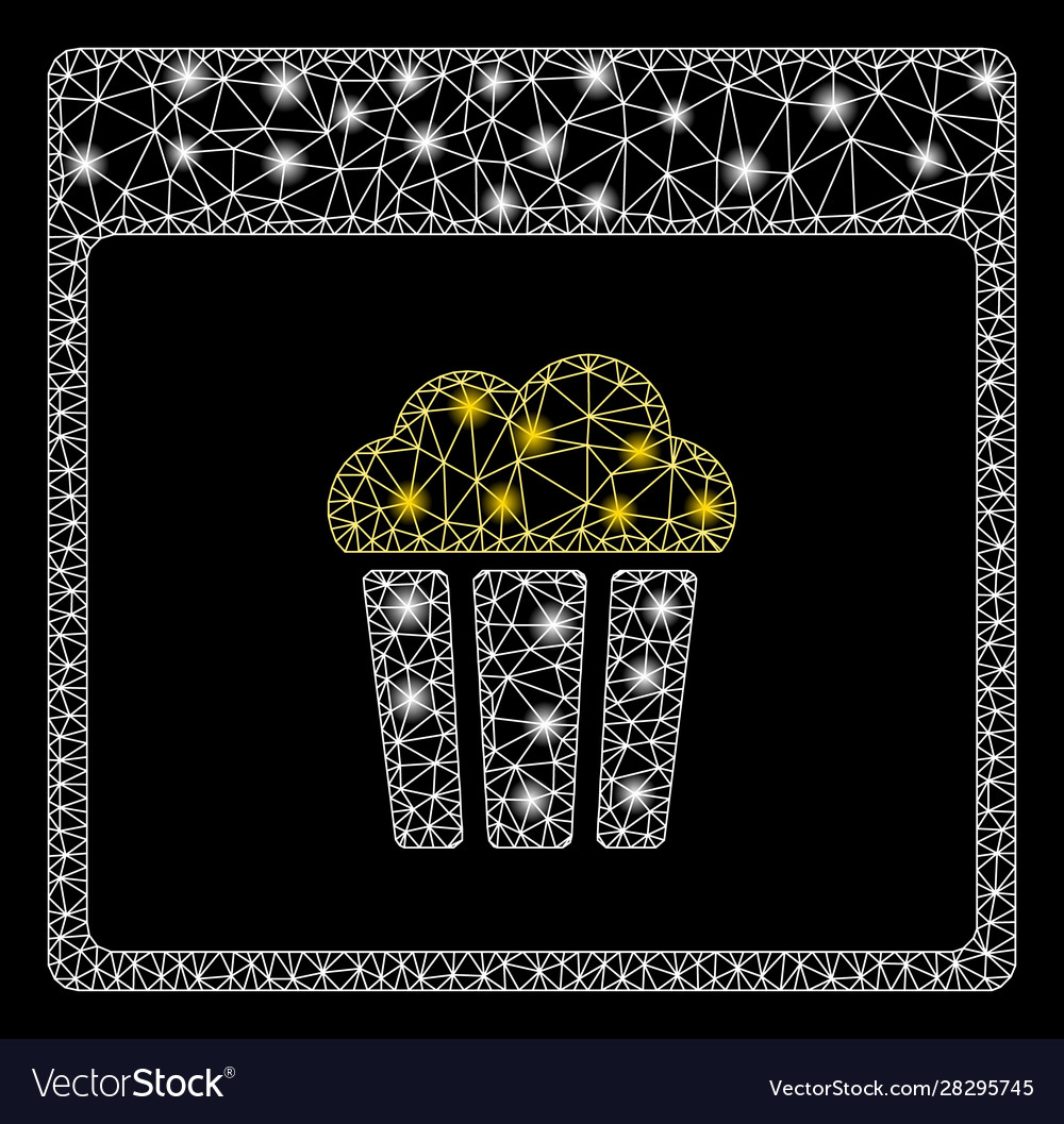 Glover Mesh Drahtrahmen Popcorn Kalenderseite vector image Glover Mesh Drahtrahmen Popcorn Kalenderseite