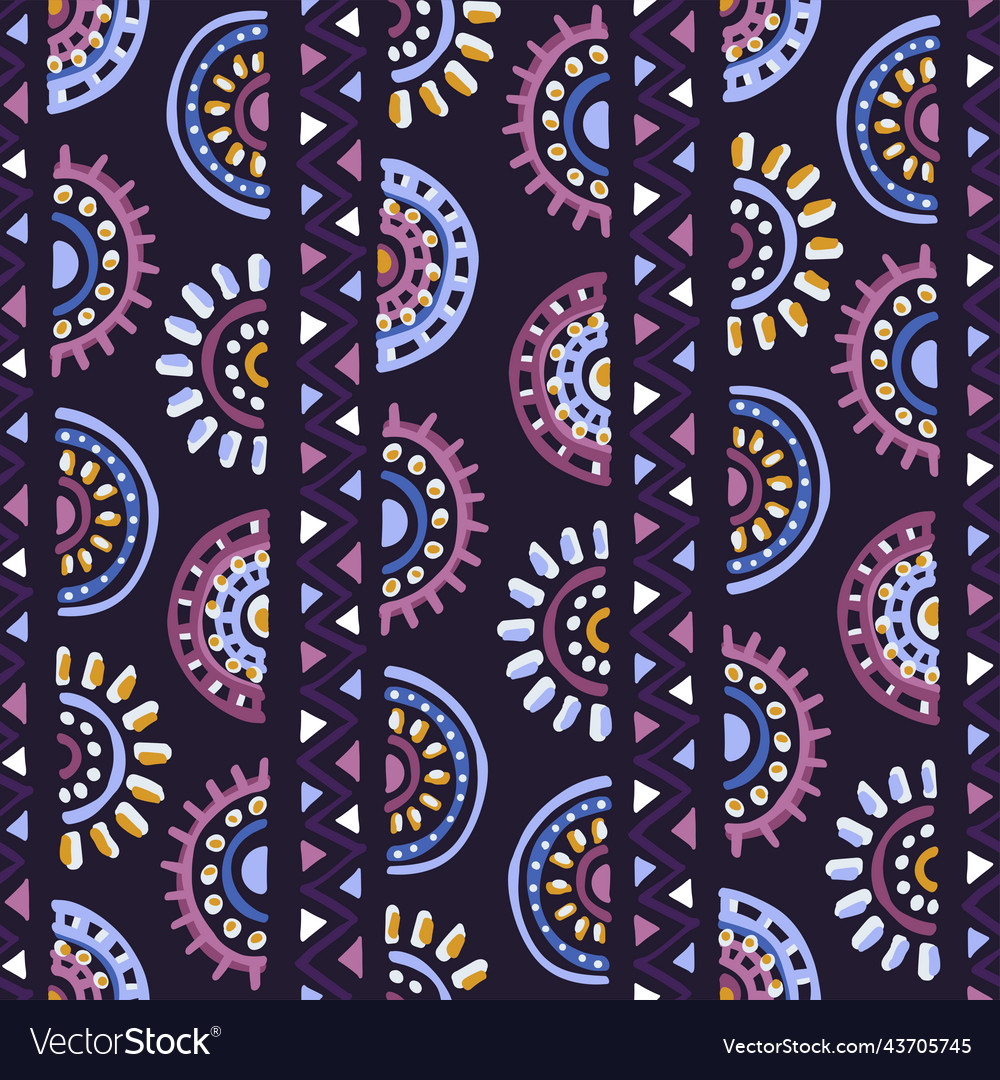 Hand drawn abstract seamless pattern ethnic Vector Image